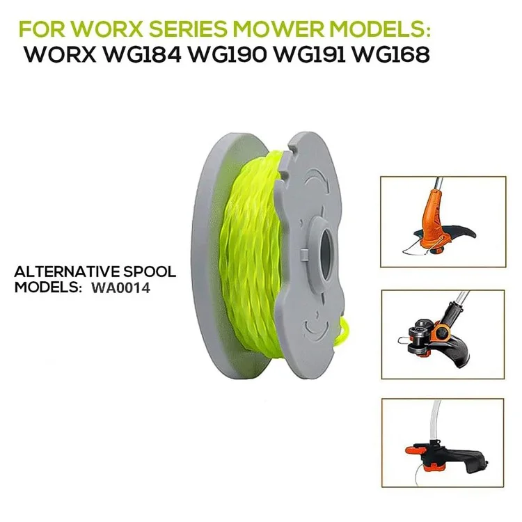 6 Stück Worx Rasentrimmer-Nylonfadenspulen WA0014 Rasenmäher-Spulen