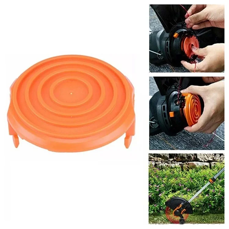 3PCS Pour Worx Tondeuse à Gazon Couvercle de Bobine Capuchon 50019417 Bobine de Fil Capuchon ABS
