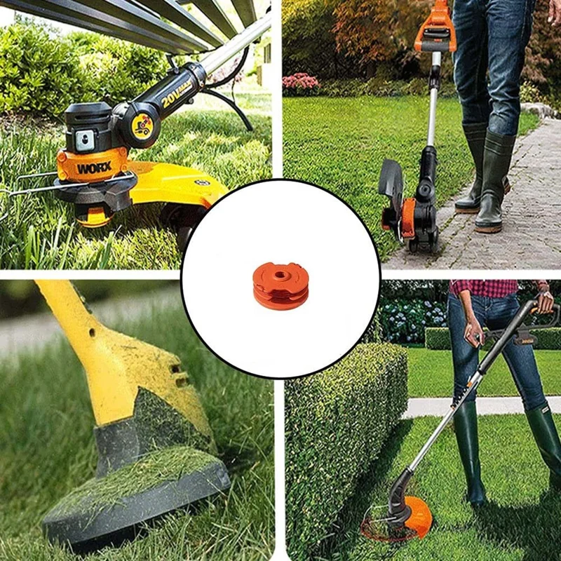 2 Pieces Lawn Trimmer Wire Reels for Worx Lawn Mower Spools WA0007