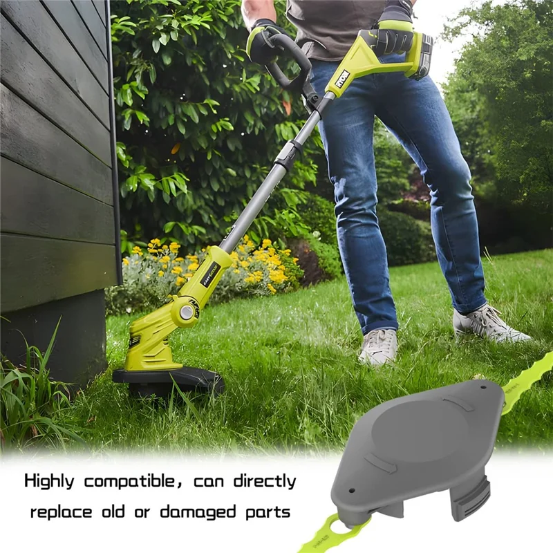 For Ryobi Lawn Mower 1Pc RAC155 Trimmer Head with 10Pcs RAC158 Cutting Blades