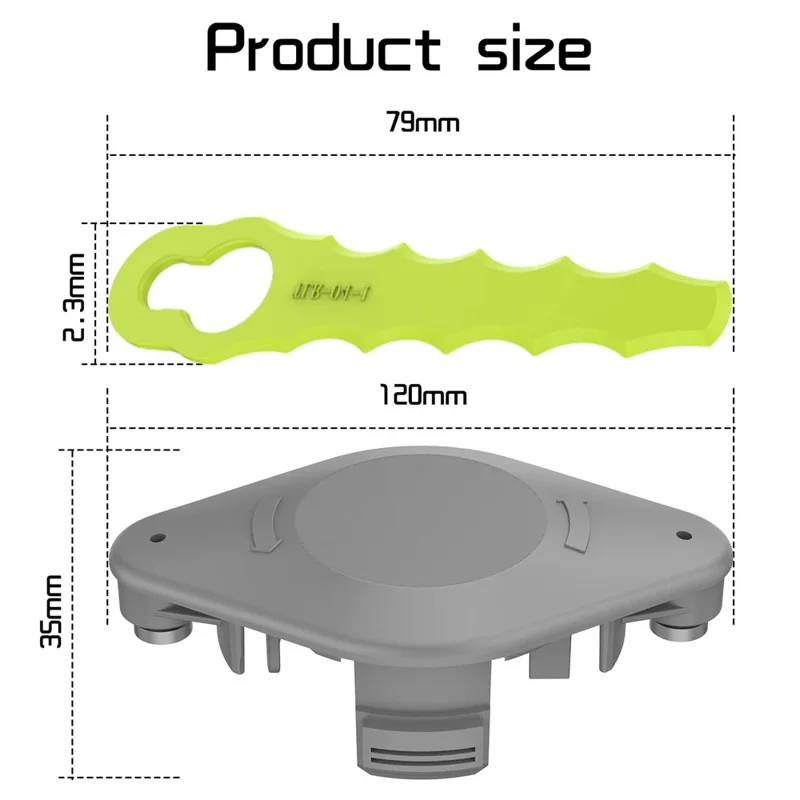 For Ryobi Lawn Mower 1Pc RAC155 Trimmer Head with 10Pcs RAC158 Cutting Blades