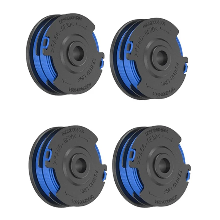 4 bobinas de línea de nailon para cortacésped Greenworks, modelo 29082 / 29242