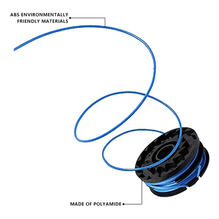 8 Spools + 2 Spool Caps for Greenworks Lawn Mower Replacement Parts, 29082 / 29242