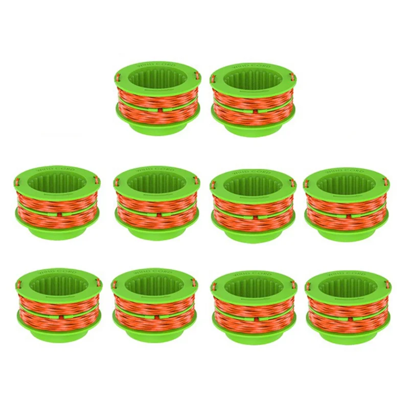 10Pcs 15ft  /  4.6m Line Spools for EGO POWER+ 15-inch Lawn Mower ST1500  /  ST1500-S  /  ST1502, AS1300