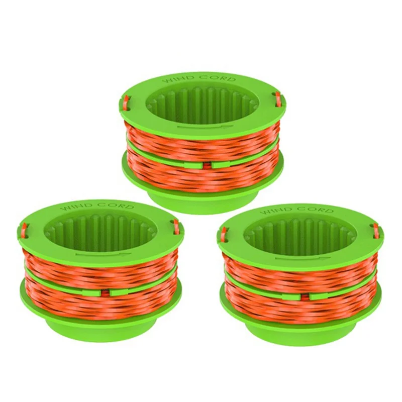 3Pcs 15ft  /  4.6m Line Spools for EGO POWER+ 15-inch Lawn Mower ST1500  /  ST1500-S  /  ST1502, AS1300