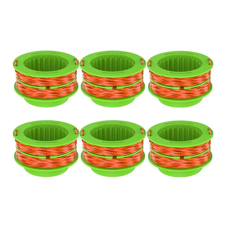 6Pcs para EGO POWER+ Cortador de Grama de 15 polegadas ST1500 / ST1500-S / ST1502 Bobinas de Linha de Substituição, AS1300