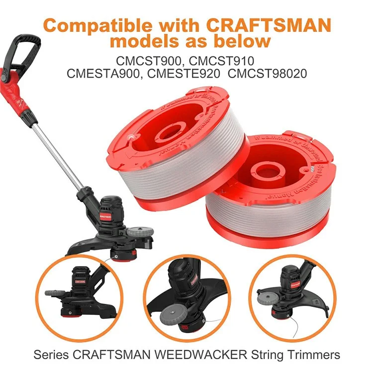 6PCS Replacement Spool for Craftsman Lawn Trimmer Wire Reel CMZST065
