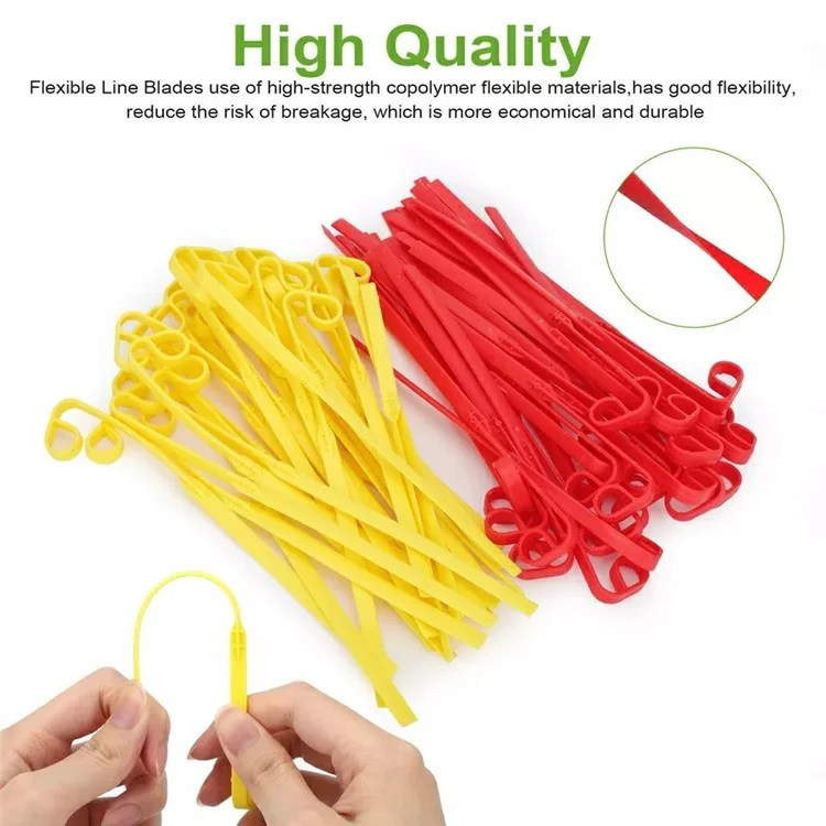16Pcs for Aero-Flex Lawn Mower Yellow+Red Flexible Line Blades Replacement Parts, TLA-01 / TLA-02