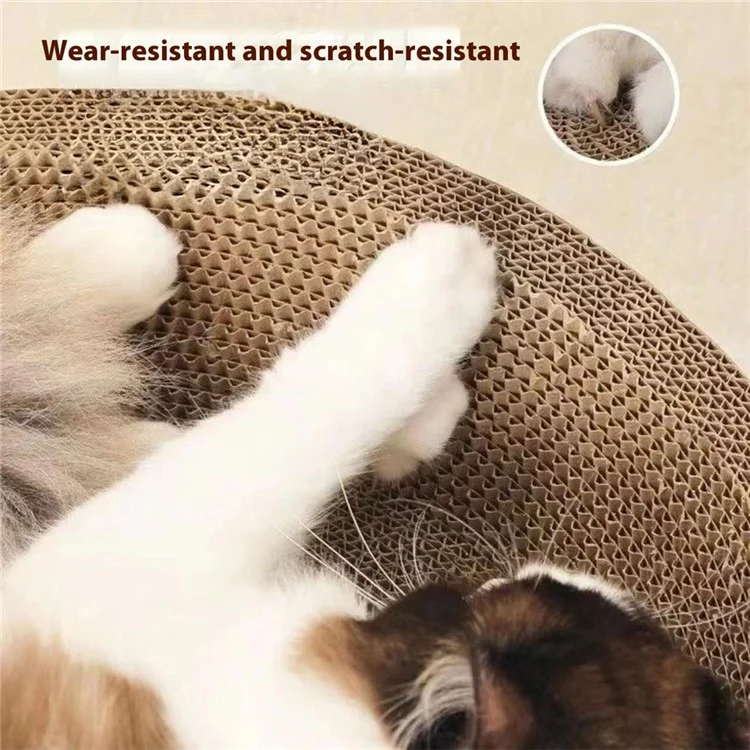 Grattoir de chat de grande taille rond et épais de 40 cm x 40 cm, hauteur : 8,5 cm