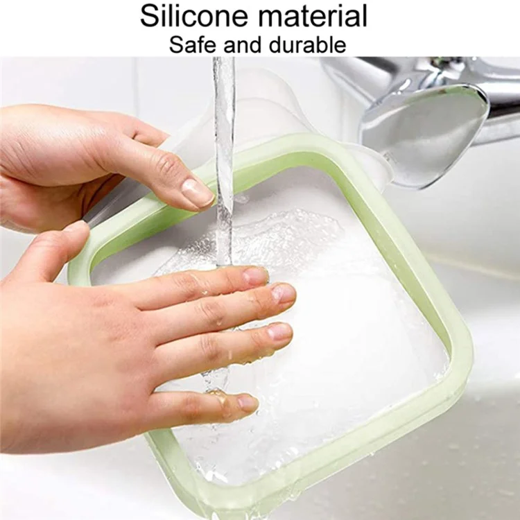 Portable Sandwich Toast Box Silicone + PP Food Container Kinder Mittagessen Bento Box (BPA Kostenlos, Keine FDA)