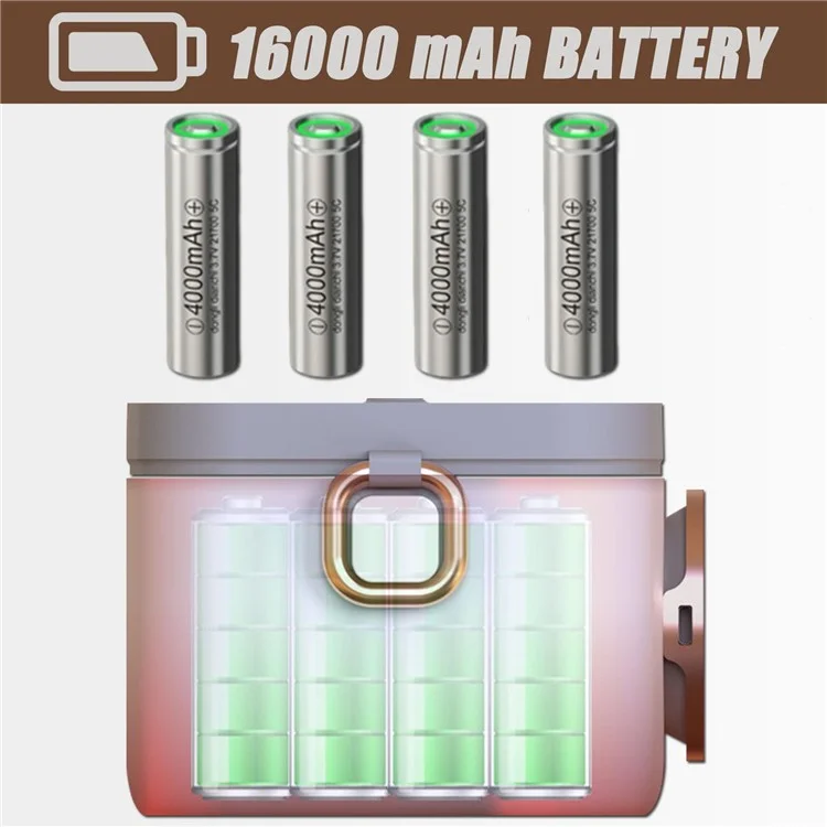 45W Kabelloser beheizter Lunchbox mit 16.000 mAh Akku und 6-stufiger verstellbarer Heizung