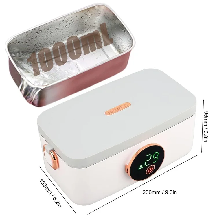 45W Kabelloser beheizter Lunchbox mit 16.000 mAh Akku und 6-stufiger verstellbarer Heizung