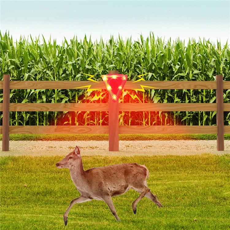 N911Q Solar Powered Bird Repellent Light Orchards Rice Fields Animal Deterrent Sound Light Alarm
