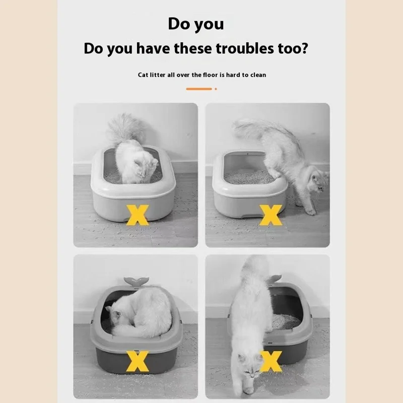 45x30cm Double Layer Pet Cat Litter Mat Anti Splash Waterproof EVA Pad - Black