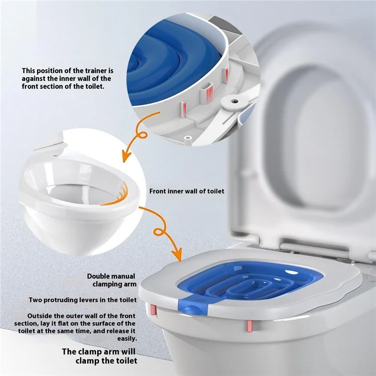 Kit de formation aux toilettes pour chats de 4ème génération - Tapis de litière réutilisable sans désordre pour l'apprentissage des toilettes pour animaux de compagnie - Bleu
