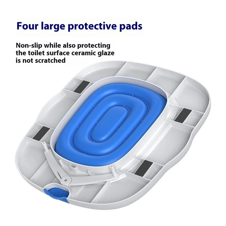 Kit de formation aux toilettes pour chats de 4ème génération - Tapis de litière réutilisable sans désordre pour l'apprentissage des toilettes pour animaux de compagnie - Bleu