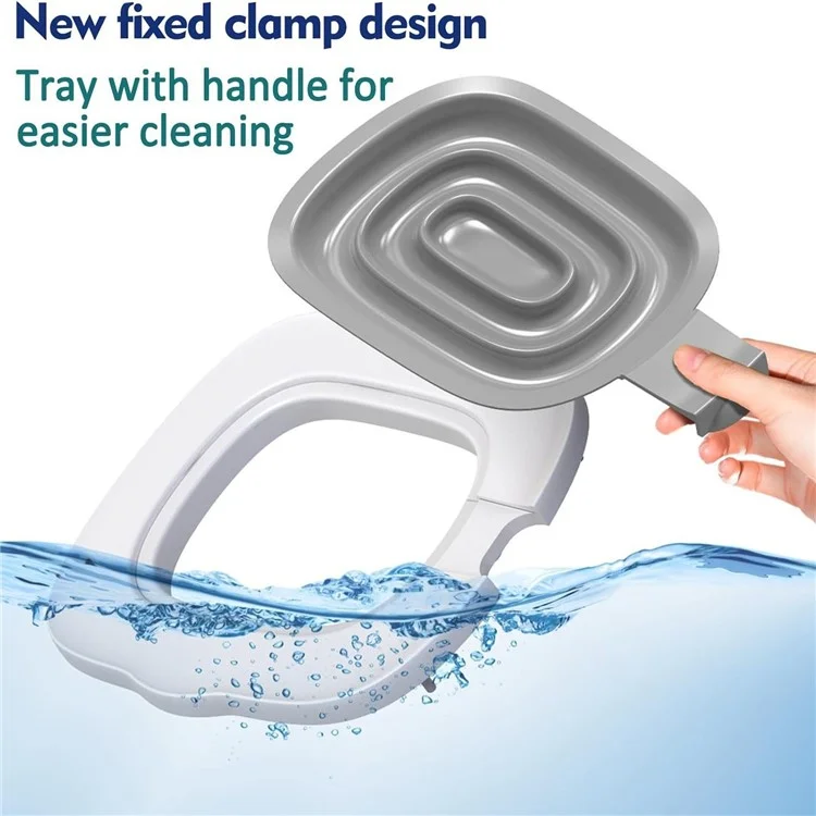 Kit de formation aux toilettes pour chats de 4ème génération - Tapis de litière réutilisable sans désordre pour l'apprentissage des toilettes pour animaux de compagnie - Bleu