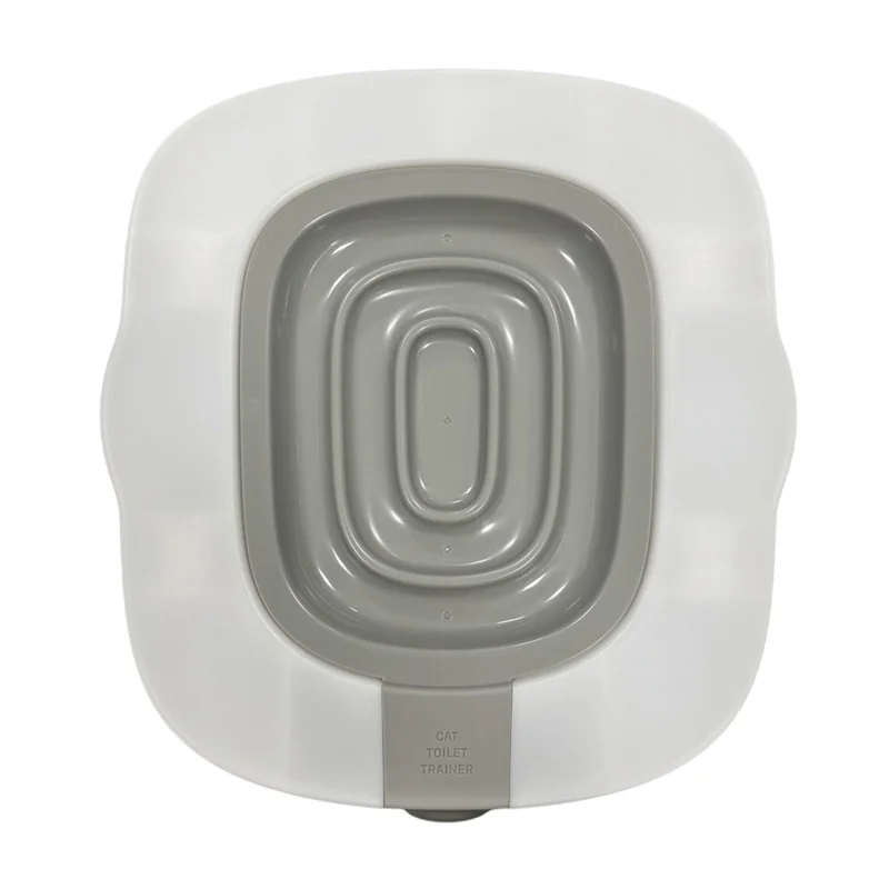 4th Generation Plastic Cat Toilet Training Kit Reusable Cat Litter Mat Mess Free Pet Toilet Trainer Gift - Grey