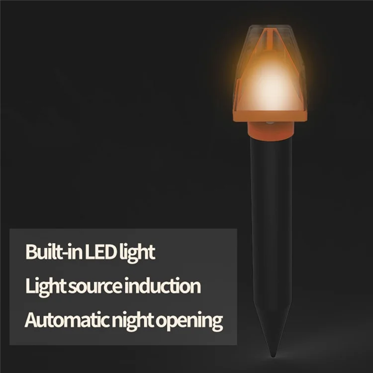 SJZ057 4 Pcs Répulsif Solaire Extérieur à LED pour Souris et Serpents, Conversion de Fréquence Ultrasonique 40-1000 Hz