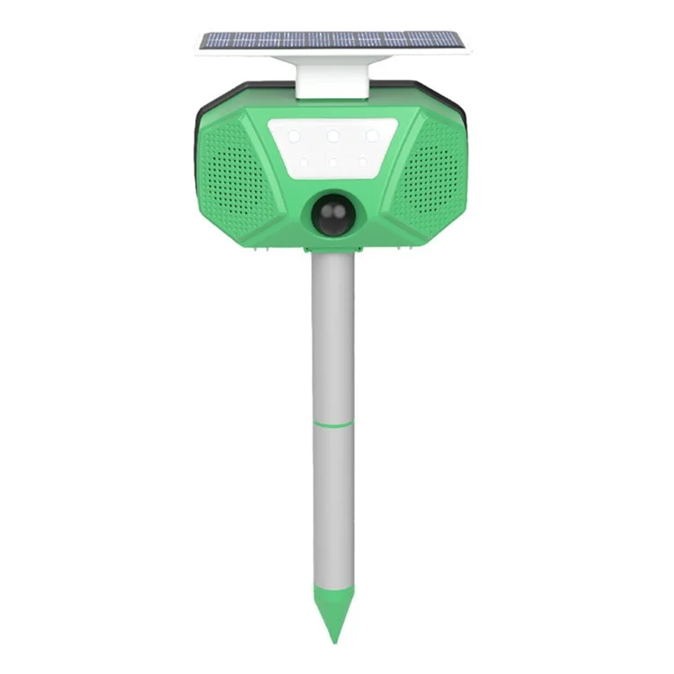 SJZ-028-2 Solar Powered Ultrasonic Animal Repellent LED Strobe For Mice Cats Birds Pest Control