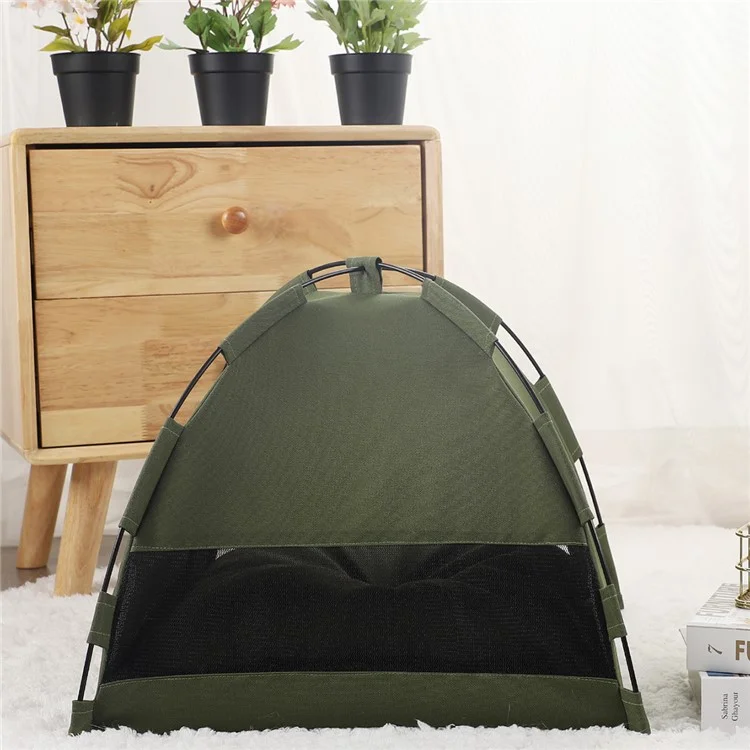 Tienda para Mascotas DOG & CAT Plegable y Transpirable M 40 x 40 CM para Mascotas hasta 10 Libras - Cama de Viaje Portátil - Gris Claro