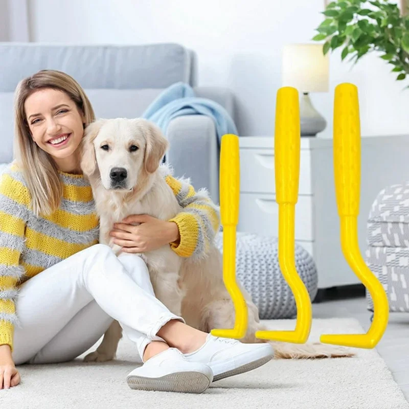 3Pcs / Set Plastic Tick Pliers for Dogs Cats Gift Tick Remover Hook Pet Mite Flea Extractor - Black