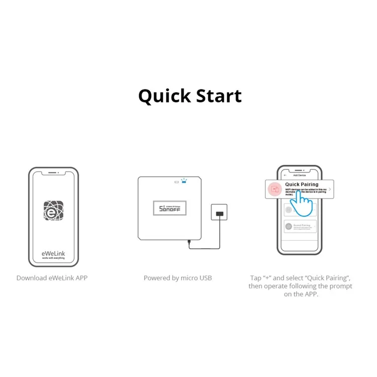 SONOFF RF Bridger2 433MHz Smart Hub wi -fi Dispositivo de Controle de Segurança Doméstica