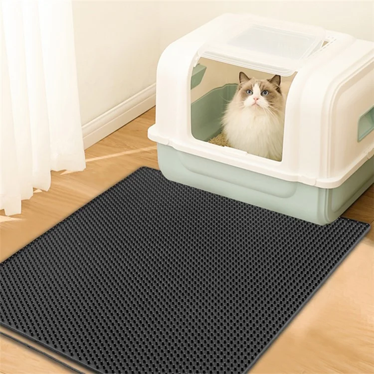 Silicone Pet Gat Litter Mat Anti-slip Kitty Paths Rail Almohadilla Fácil de Limpiar - Violeta