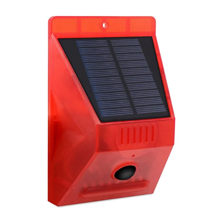Capteur de mouvement solaire N911C Lampe d'alarme extérieure IP65 Étanche Ferme Jardin Répulsif animal Anti-vol Lampe de sécurité avec Télécommande