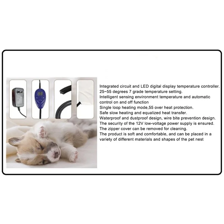 30 x 30 cm Elektrische Heizung Pet Pad Kissen Konstante Temperatur Katzenhund Winter Wärmere Anti-kratzer-haustiermatte - Blau / UK Plug BS 240 v