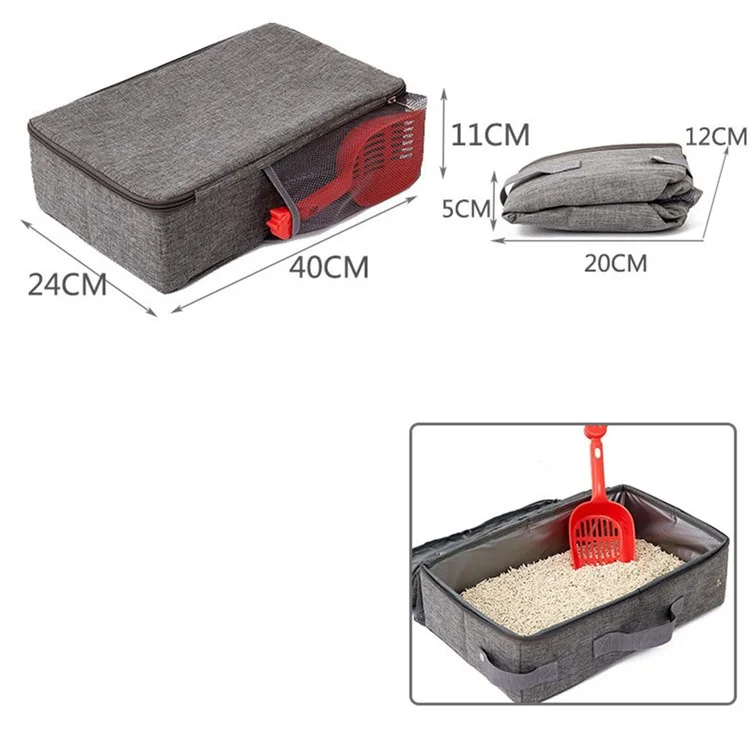 QS-100-L Grand Litière de Chats Extérieurs Pliable Pour Litière de Chat.