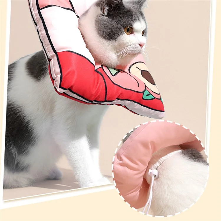 Collar de Recuperación para Gatos, Protección de Curación de Heridas Anti-Licking, Algodón Suave, Cono para Perros y Gatos, Talla M, ST - Cloud
