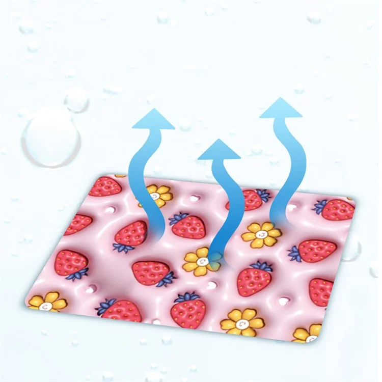 L Size Cartoon Summer Pet Nest Ice Pad PVC Coated Cloth+Gel Dog Cat Cushion Cooling Mat - Frog