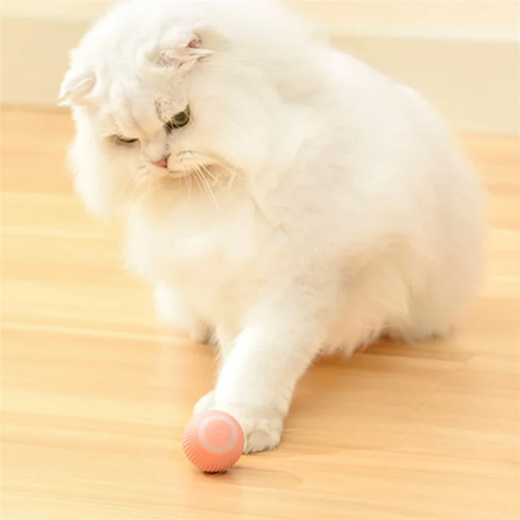 Automatic Rolling Electric Cat Ball ABS+Silicone KittenToy for Indoor Interactive Playing Training - Green