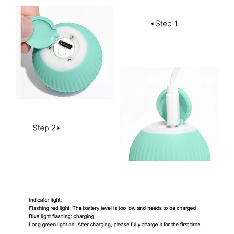 Bola Elétrica Automática para Gatos em ABS+Silicone, Brinquedo para Gatinhos, Presente para Interação e Treino em Ambientes Interiores - Cor-de-rosa