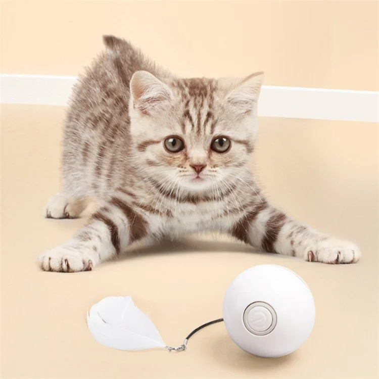 Juguete para Mascotas con Sensor de Obstáculos, Carga USB y Luz LED - Azul