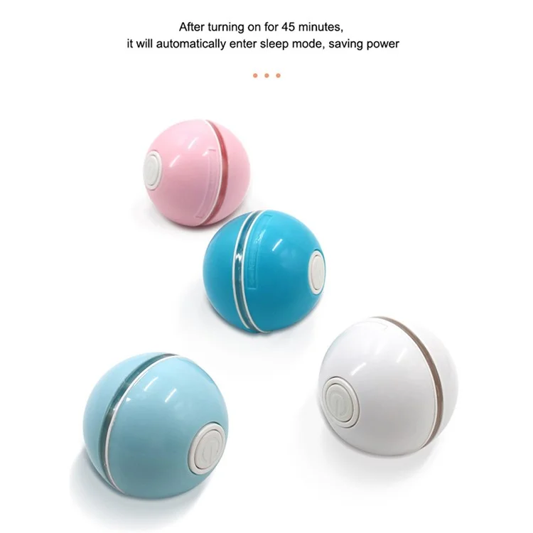 Juguete para Mascotas con Sensor de Obstáculos, Carga USB y Luz LED - Azul