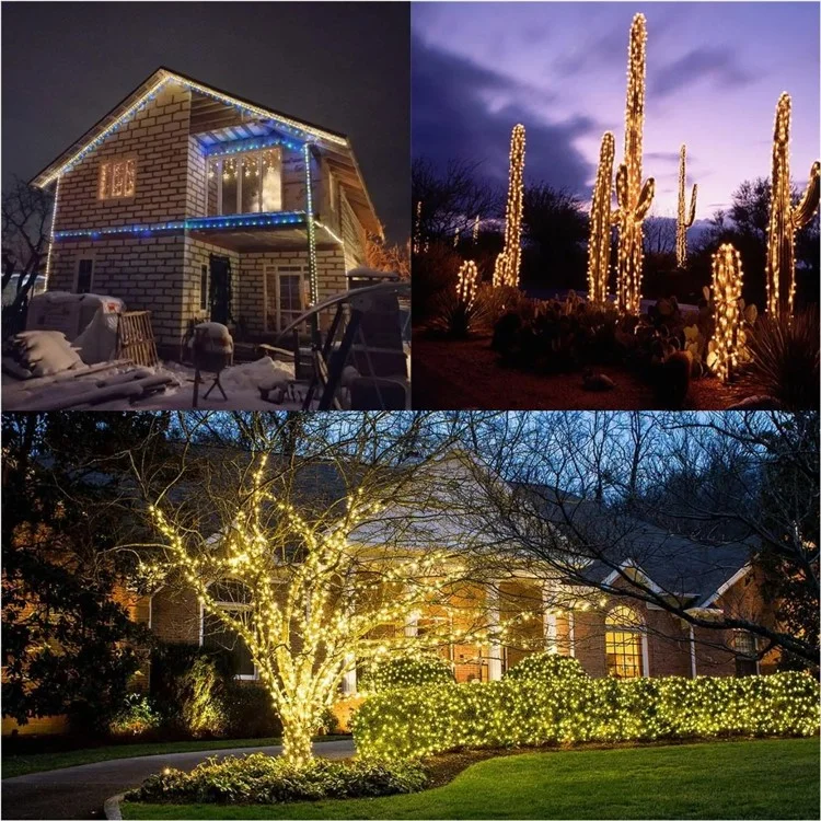 30m 300 Leds 8 Modes IP44 Waterproof Copper Wire String Light Outdoor Decoration - Warm White