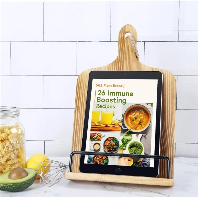 Küchenholz-Rezepttablettenhalter, Restaurantmenüständer-Displayregal
