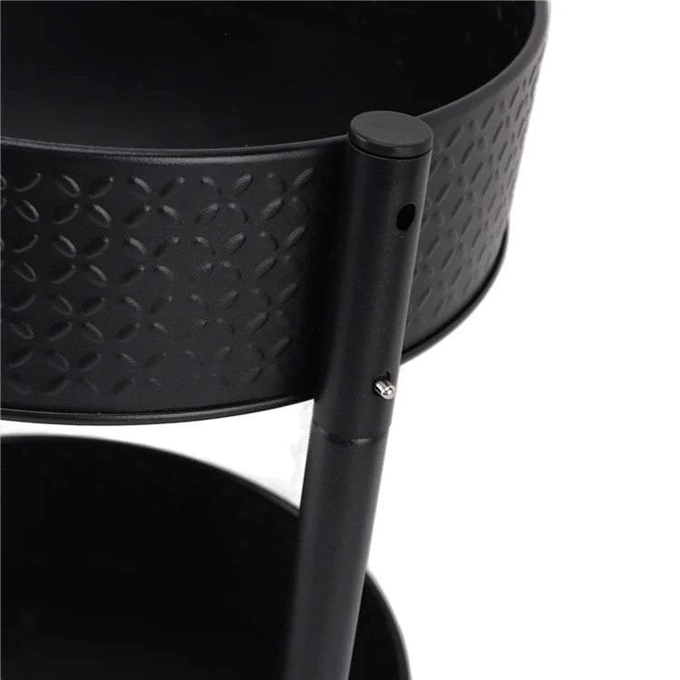 Estantería giratoria de 2 niveles para especias y condimentos para encimera de cocina, organizador de 360 grados - Negro