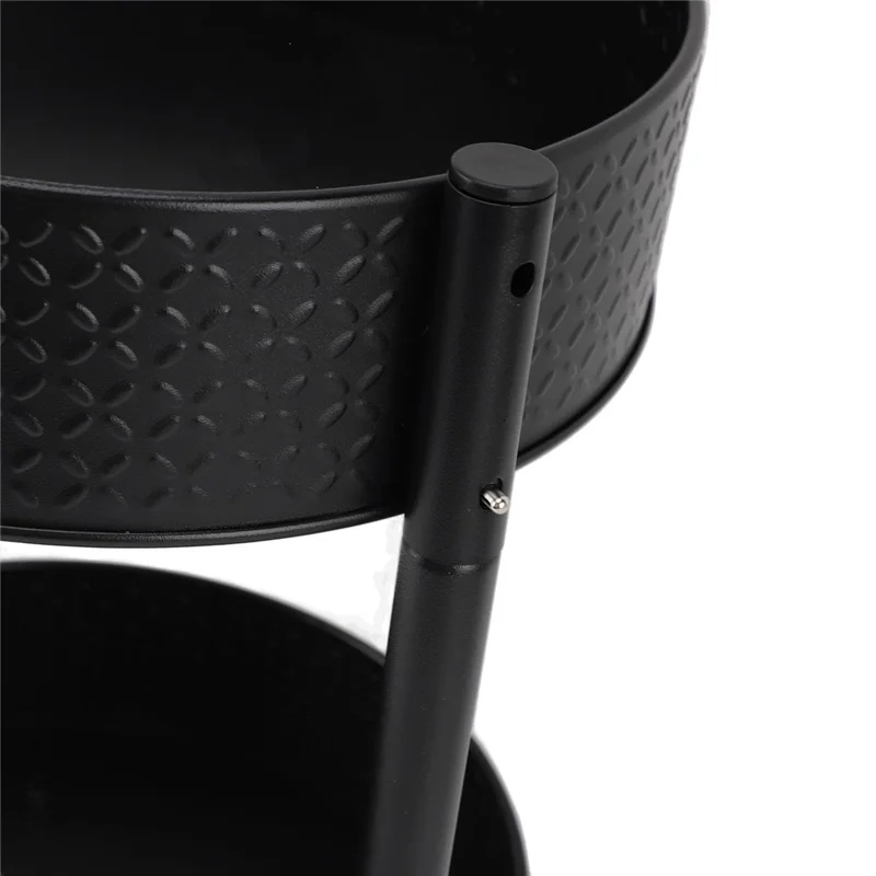 2 Tier Rotating Spice Rack Kitchen Countertop Organizer 360 Degree Rotating Storage Shelf for Condiments - White