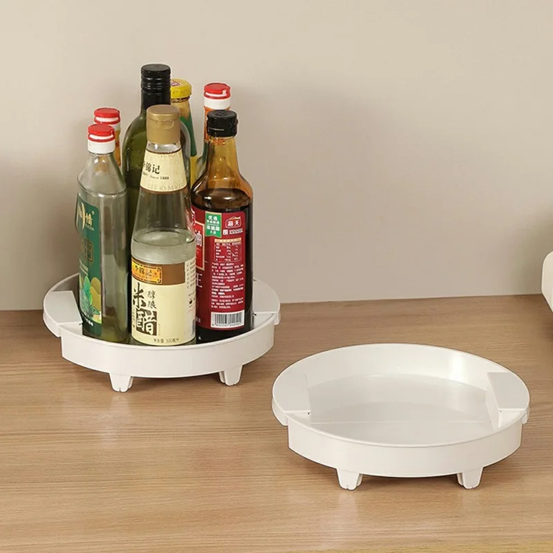 Kitchen Spice Rack Expandable Organizer Turntable Storage Holder for Condiments / Oils / Sauces
