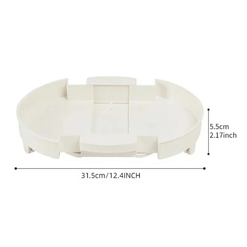 Kitchen Spice Rack Expandable Organizer Turntable Storage Holder for Condiments / Oils / Sauces