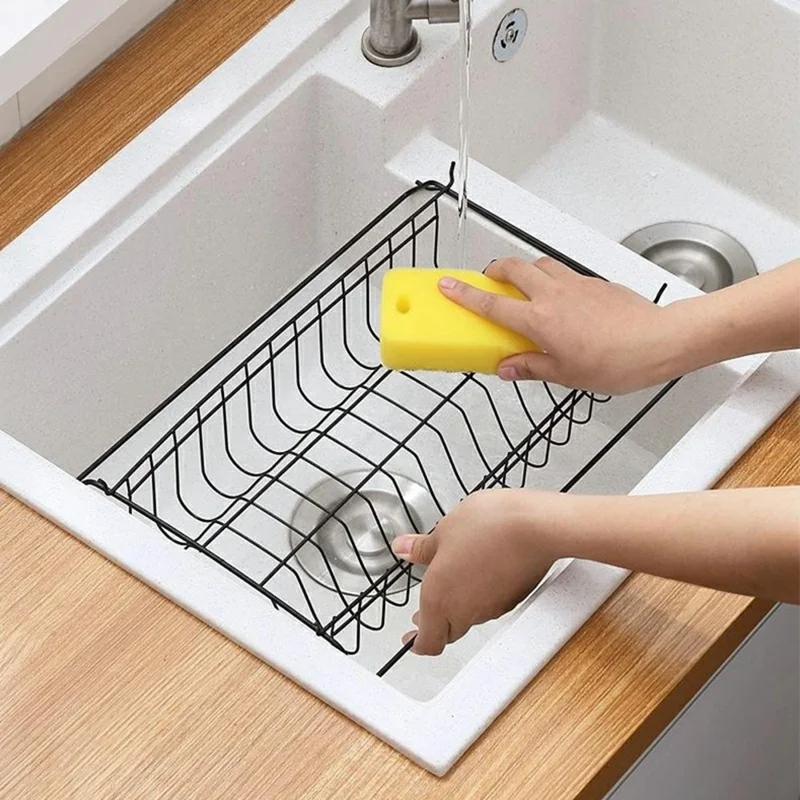 Escorredor de Louça de 3 Níveis Multifuncional para Pratos, Tigelas e Copos - Preto + Suporte para Tábua de Corte