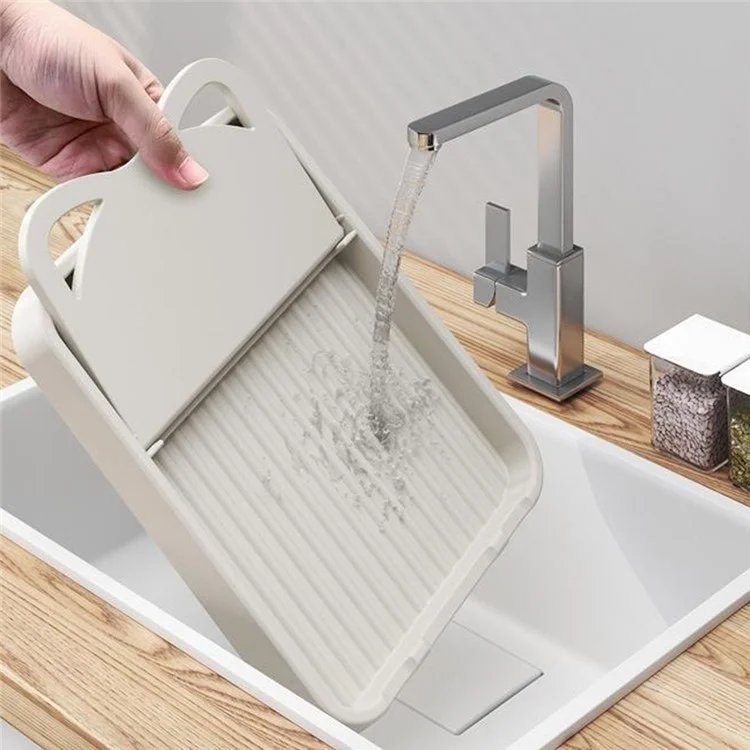 Kitchen Utensil Organizer Foldable Wall-Mounted Countertop Shelf Pot Lid Holder Storage Rack - White