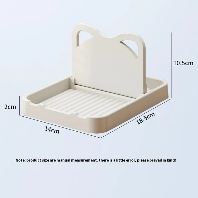 Kitchen Utensil Organizer Foldable Wall-Mounted Countertop Shelf Pot Lid Holder Storage Rack - Grey