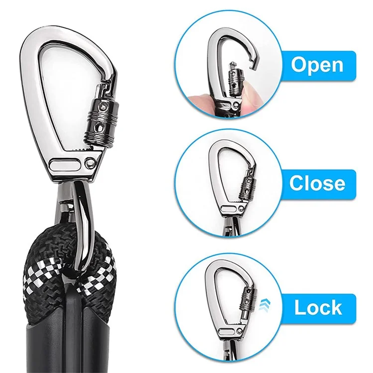 006# Dog Leash Leash Long Lead Line Line Complive Renter Heavy Duty Puppy Rope - Черный