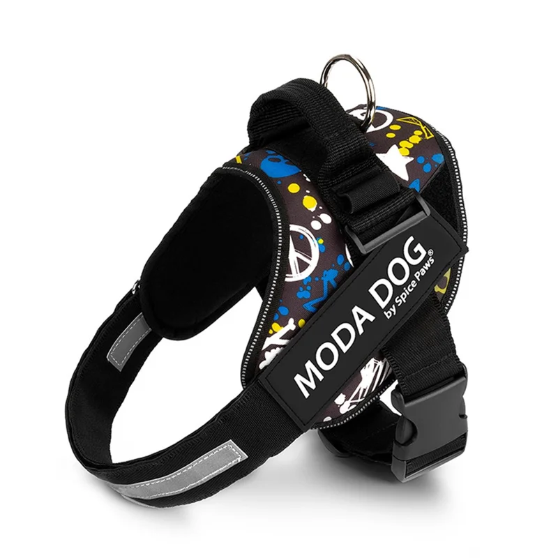 MODA DOG H047 Size L, No Pull Medium / Large Dog Harness Gift Easy Walk Anti-Rush Easy Control Safety Pet Vest - Peace Guard - Dream