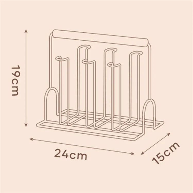 Iron Drying Rack Water Bottle Cup Coffee Mug Drying Drainer Stand (BPA-Free, No FDA) - Green