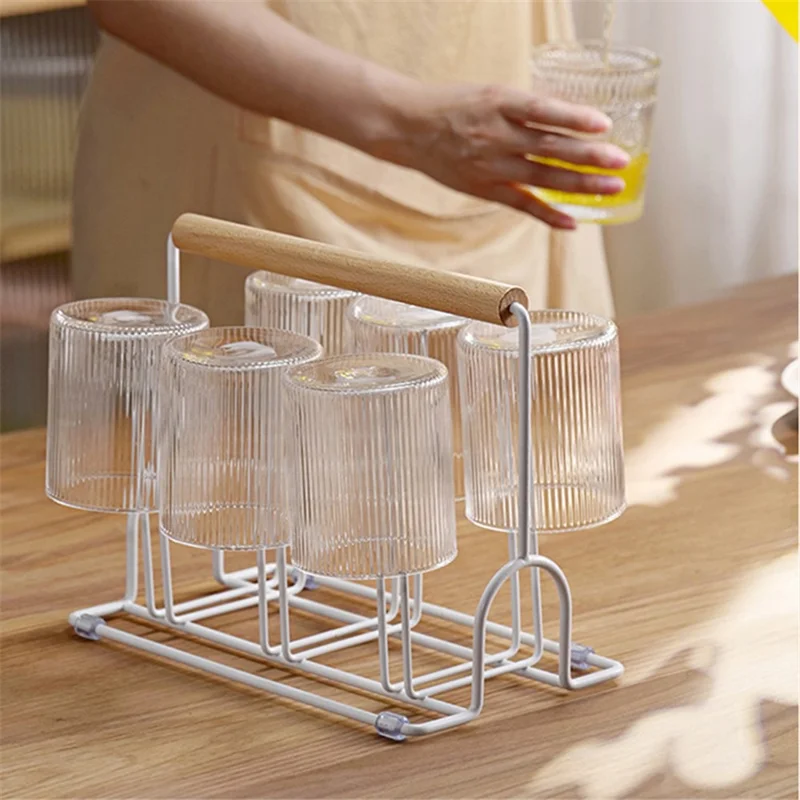 Iron Drying Rack Water Bottle Cup Coffee Mug Drying Drainer Stand (BPA-Free, No FDA) - Black